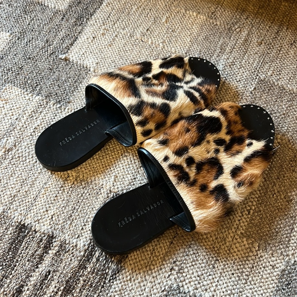 Freda Salvador leather calf hair sandals